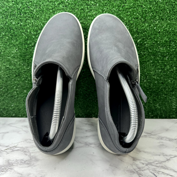 Ecco Soft 7 Low Bootie Dark Shadow Shoes Women's Size 10 Slip On Zip - Picture 6 of 10